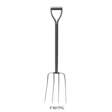 Long Wooden Handle Steel Digging Fork