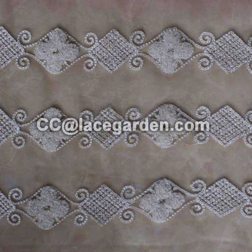 Chain Embroidery Making in Polyester Material