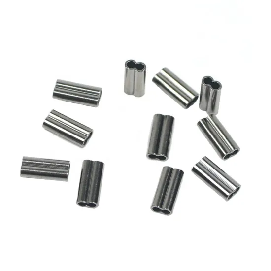 Copper Double Barrel Crimp Sleeves for Longline Fishing - 500-1000pcs per Bag (1.2*3.0*6mm to 7*15*17mm)