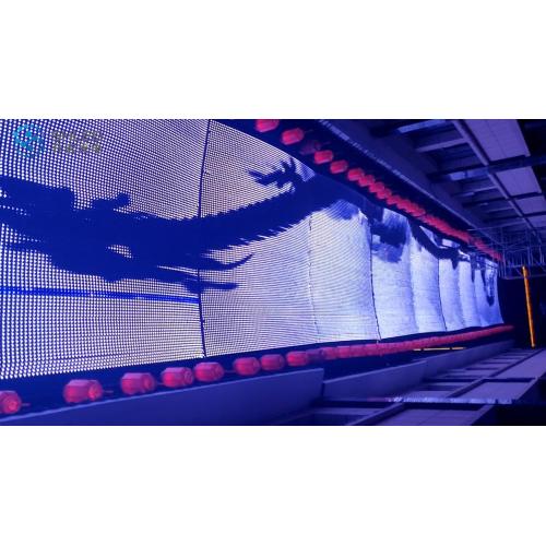 media facade full color flexible LED curtain screen