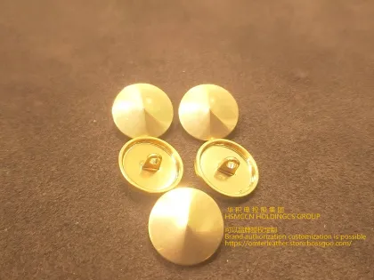 Golden mushroom pointed buttons bags and clothing personality choice