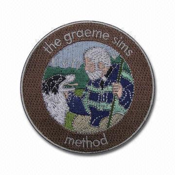 Embroidered Patches with Heat Cut Boarder and Twill Background