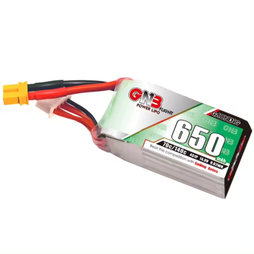 High-Performance 4S 14.8V 650mAh 70C/140C LiPo Battery with XT30 Connector for FPV Drones and RC Cars