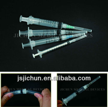 Disposable Retractable Safety Syringe with Needle