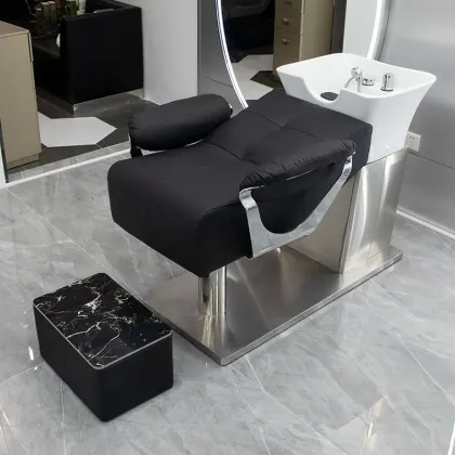 Comfortable Multifunctional Hair Salon Furniture - Beauty Salon Hair Washing Shampoo Bed with Basin