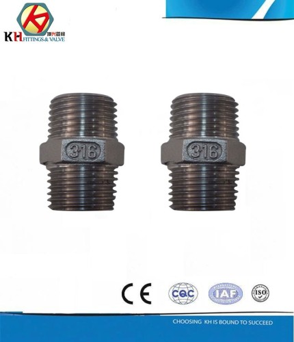 304 3/4 Inch Stainless Steel Casting Pipe Fittings Male Female Threaded NPT Reducing Hexagon Nipple