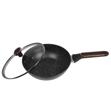 Classic Design 24cm Flat Bottom Iron Wok Pan
