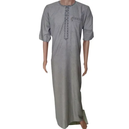Mens Muslim Clothing Islamic Arab Kaftan Jubba