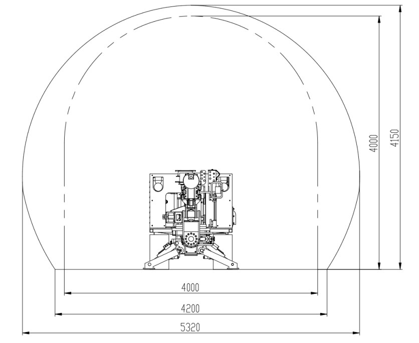 Mining crawler diesel-electric tunneling drilling vehicle