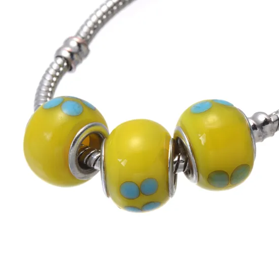 fashion hand iron chain glass bracelet with metal