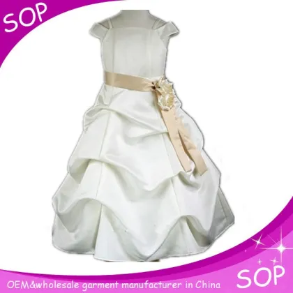 Latest hot sell peacock flower girls dresses