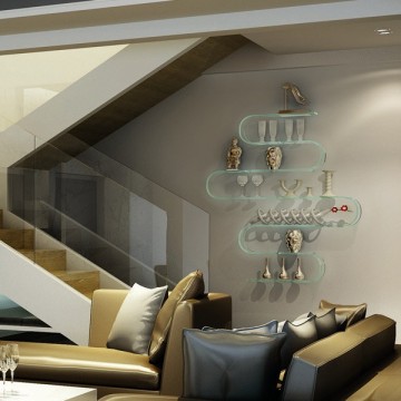 wholesale modern decorative glass wall shelves with 2015 new design                        
                                                Quality Choice