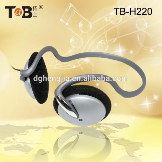 Free sample cheap stylish neckband sport headphones with micrphone for mobile accessories airplane computer TB-H220