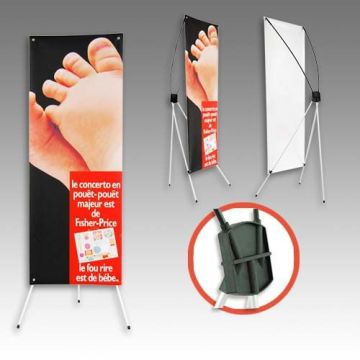 Retractable Steady Single - Sided Thick Aluminium Alloy X - Banner Stand