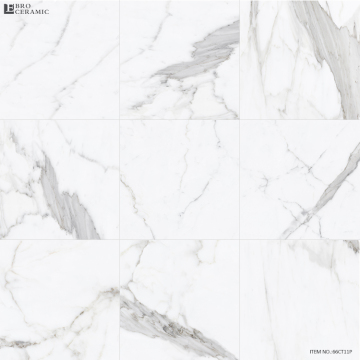 Carrara White Glazed Porzellan Fliesen 60x60 für Wohnzimmer