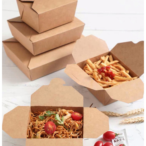 Caja de ensalada Kraft desechable para llevar