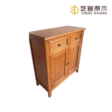 Sleek Wooden Console with Functional Drawer Organization