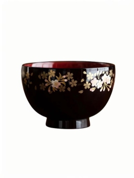Japanese wind melamine lacquer art bowl