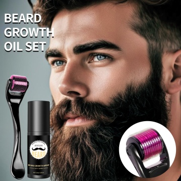 Beard Growth Oil Serum 30ml - Coconut Oil & Shea Butter for Moisturizing and Softening
