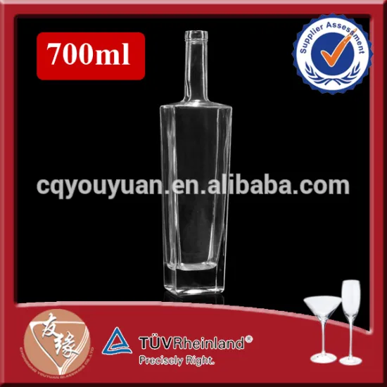 700ml clear glass liquor bottle for vodka