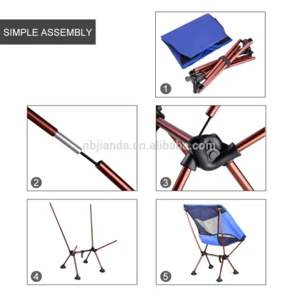 Moon Lence Compact Ultralight Portable Folding Camping Chairs with Carry Bag