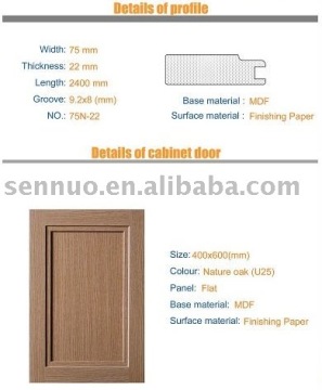 MDF Wrapped by PVC Cabinet Door