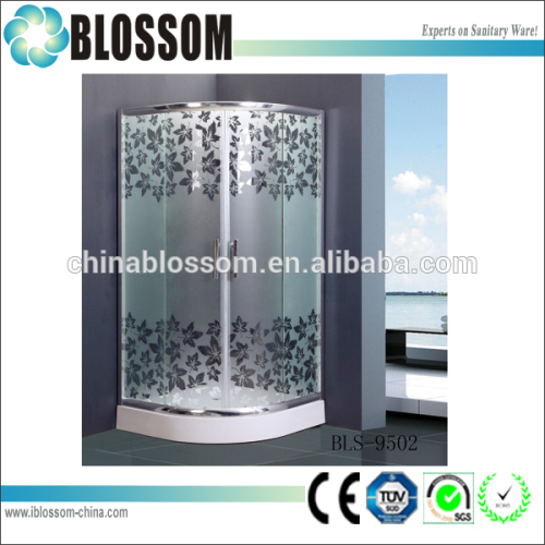Blossom low tray freestanding aluminium profile shower enclosure