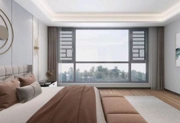 Villa aluminum exterior window with guardrail