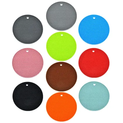 Contemporary Square Silicone Placemat - Anti-Scalding Insulation Bowl Mat