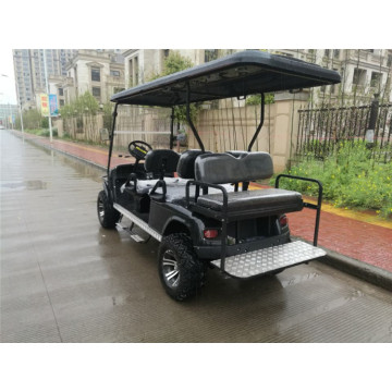 Venda carrinho de golfe 4x4 preto para 6 passageiros