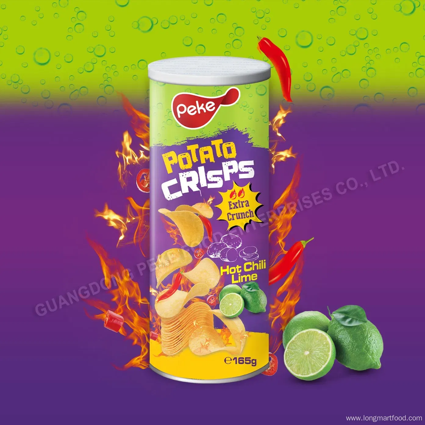 Peke Brand Chili Lime Potato Chips - Hot Fire/Flamin Hot/Extreme Hot/Mexican Spicy Lemon