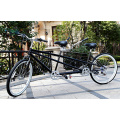 26 Inch black tandem bike for 2 people