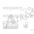 En-tête de broche de 5,08 mm à double ligne double plastique smttype