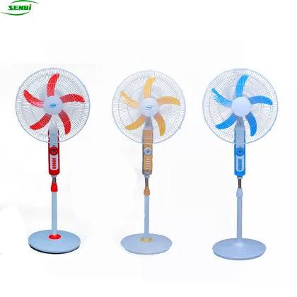16'' USB Fan 18'' Solar AC DC Stand Fan with Light - Home Appliances