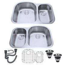 Modern Kitchen Undermount Double Bowl Sink