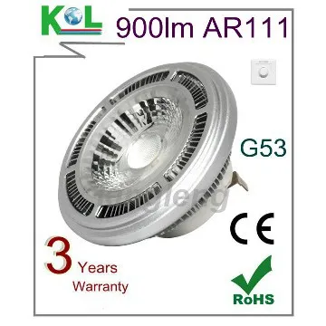 COMPETITIVE 15W AR111-G53 LEDBULB,SHARP COB,900LM(WW),CE&ROSH