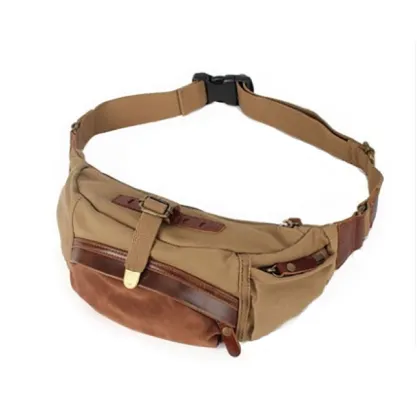 Men Tactical Canvas Army Fanny Pack Waist Bag