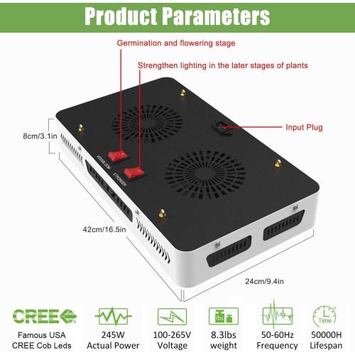 Phlizon 1000W COB LED Luz de cultivo