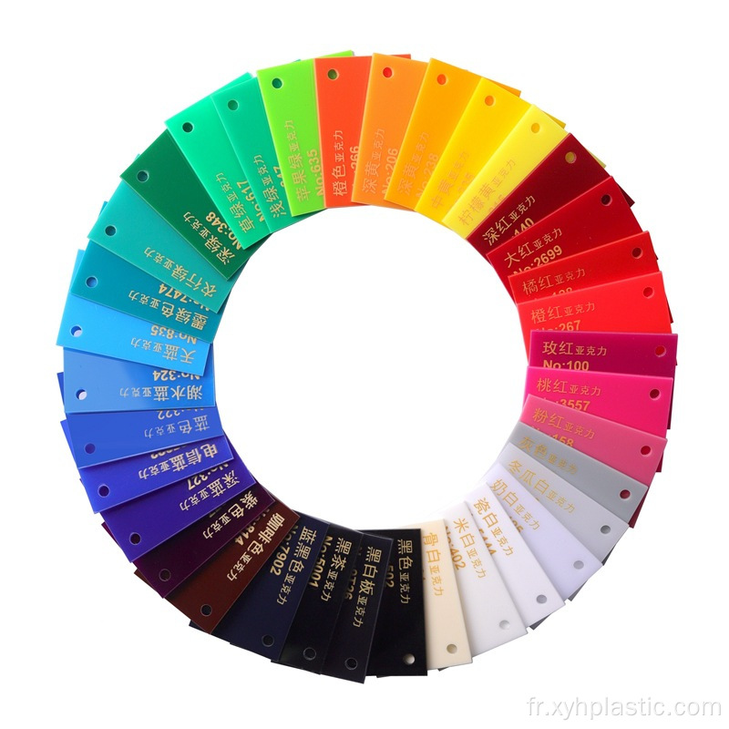 Feuille acrylique couleur PMMA 3mm