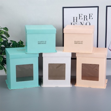 Cake Box and Gift Box Packaging for Weddings, Birthdays, and Parties - PVC Transparent Food Packaging