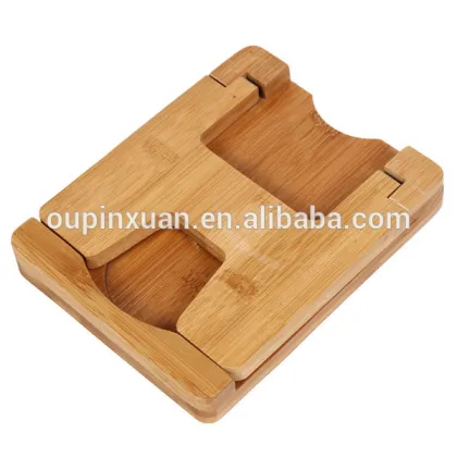 Novelty folding bamboo cover lid holder,fashional cooking tool sets