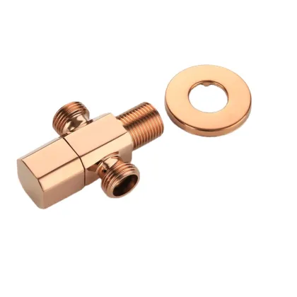 Rose Gold Angle Stop Valve for Bathroom and Toilet