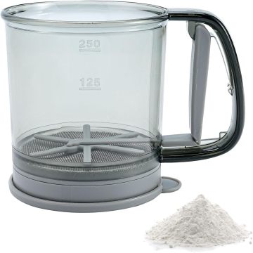 Premium Hand Press Crank Flour Sifter for Baking
