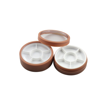 TM-ES6181D 6.5g Empty Eyeshadow Case - 6 Colors Round Screw Cap Plastic Box (Manufacturer Direct)