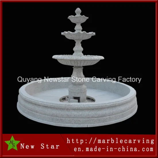 Gray Stone Carving Garden Decoration Fountain Granite Fountain