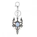 Vintage Twin Dragon Sword alloy keychain