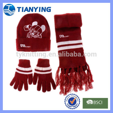knitted accessories for kids hood scarves and gloves