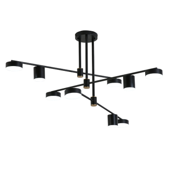 Contemporary Metal Golden Luxury Ring Crystal Chandelier Pendant Light