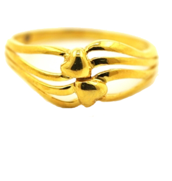 Bonded Love Heart Shaped Figure Ring