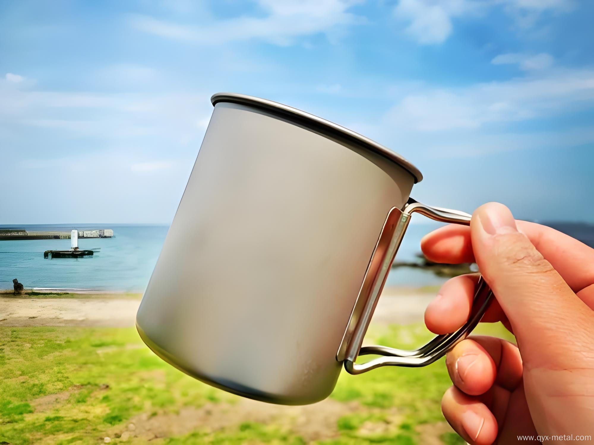 Pure Titanium Outdoor Camping Portable Foldable Travel Mug